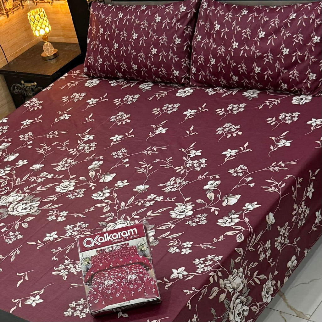 Gift Pack Bedsheet | Alkaram Cotton Mix | King Size 3Pc Set