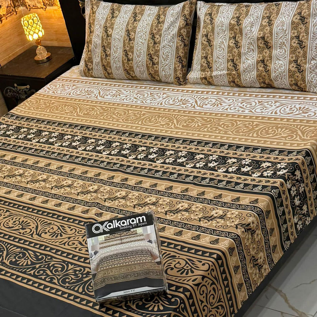 Gift Pack Bedsheet | Alkaram Cotton Mix | King Size 3Pc Set
