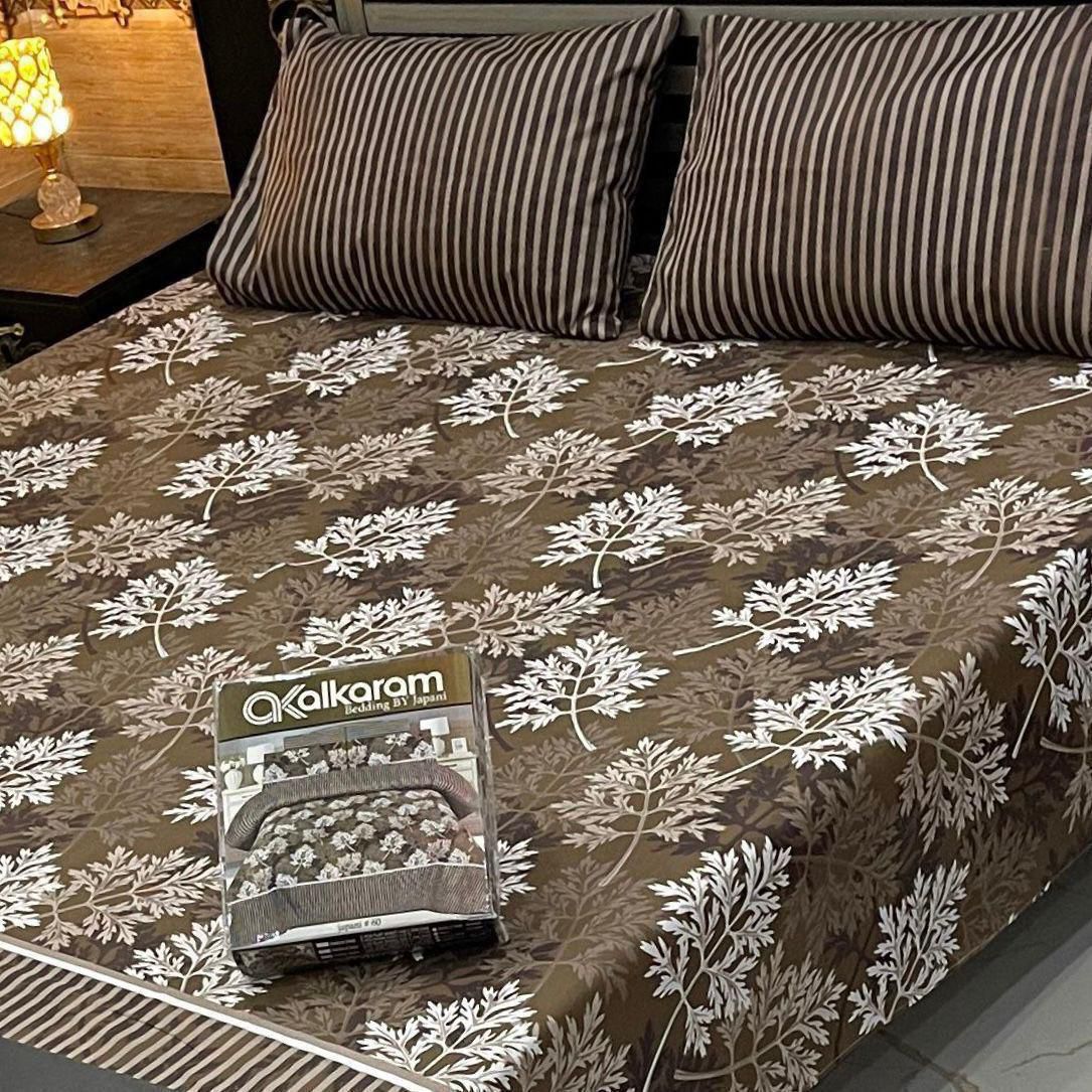 Gift Pack Bedsheet | Alkaram Cotton Mix | King Size 3Pc Set