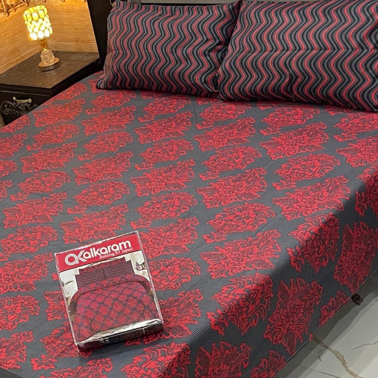 Gift Pack Bedsheet | Alkaram Cotton Mix | King Size 3Pc Set