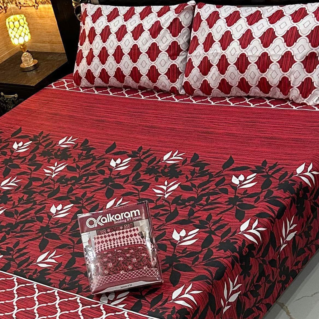Gift Pack Bedsheet | Alkaram Cotton Mix | King Size 3Pc Set