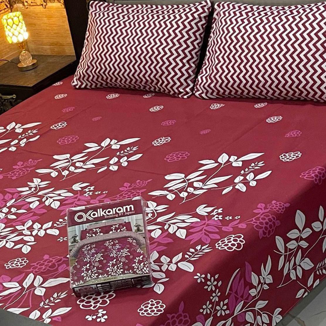 Gift Pack Bedsheet | Alkaram Cotton Mix | King Size 3Pc Set