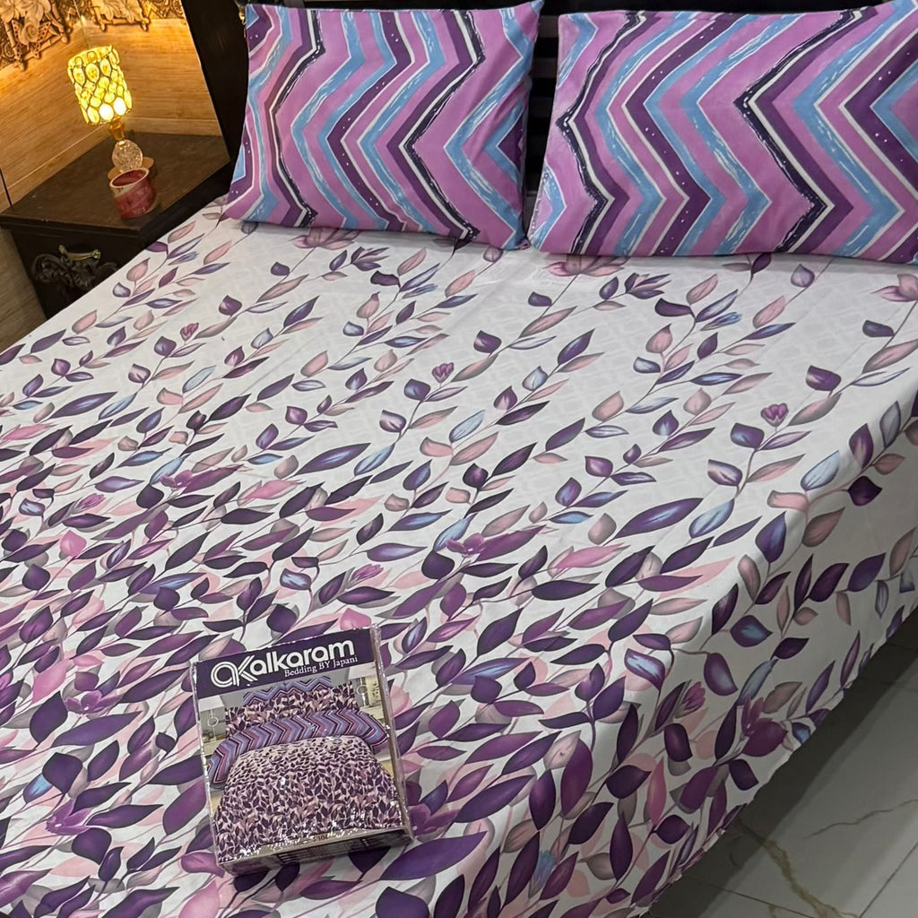Gift Pack Bedsheet | Alkaram Cotton Mix | King Size 3Pc Set