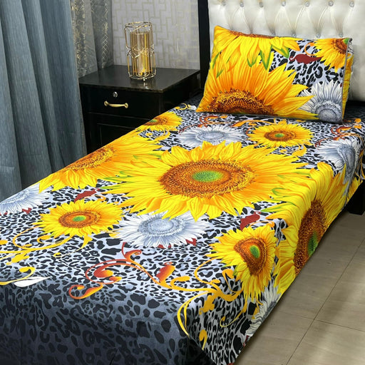 3D Crystal Cotton Single Pair Bedsheets