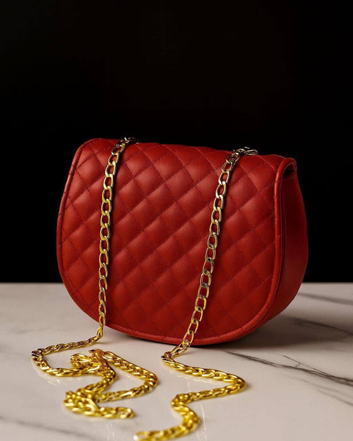 Premium crossbody bag with elegant gold chain and inner pocket for essentials — stylish, compact, and perfect for daily or party wear