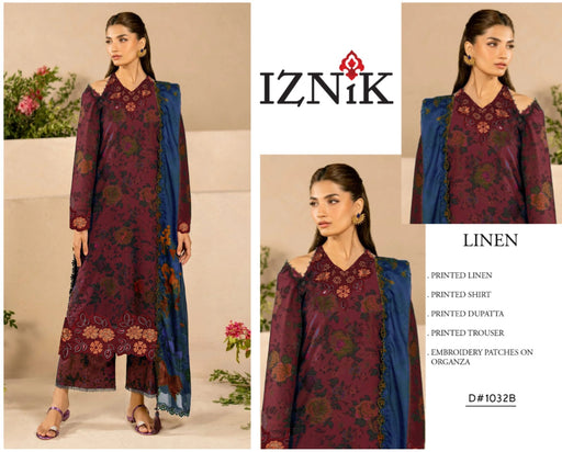 IZNIK Printed Linen 3-Piece