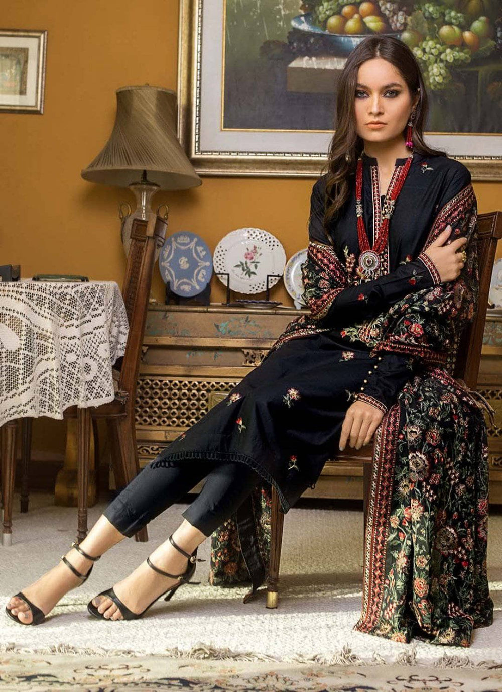 Gul Ahmed Dhanak Embroidered 3Piece Suit | Premium Winter Collection
