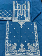 Bareeze Dhanak 2 Piece Unstitched Embroidered Suit – Front & Sleeves Embroidery with Plain Back & Trouser.
