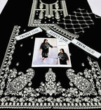 Bareeze Dhanak 2 Piece Unstitched Embroidered Suit – Front & Sleeves Embroidery with Plain Back & Trouser.
