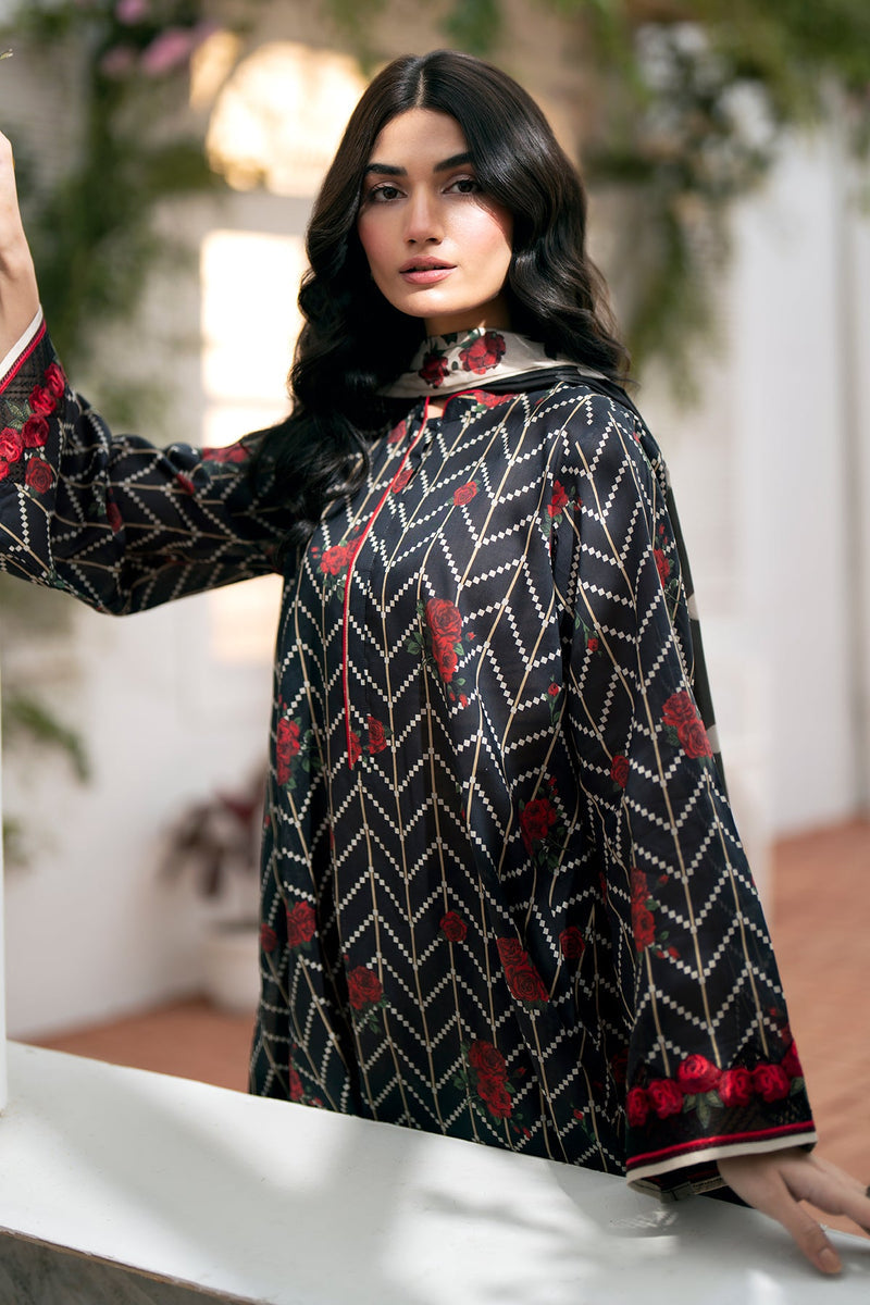 Baroque Bana Dori Karandi 2025 – Digital Printed Karandi 3Pc Suit with shirt, sleeves, trouser, and du