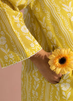 Coco by Zara Shahjahan 3PC unstitched silk suit with embroidered neck patch, digital print dupatta, and silk digital printed front, back & sleeves.