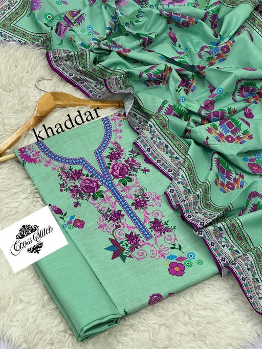 Cross Stitch Khaddar 3 Piece