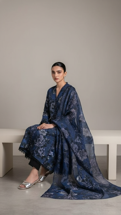 Sapphire Digital Printed Khaddar 3-Piece