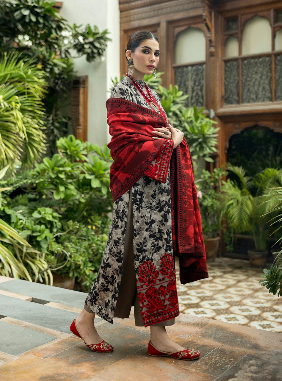 Zainab Chottani Shamooz Silk Digital Printed 3PC Suit – Shirt, Trouser & Dupatta (Unstitched)
